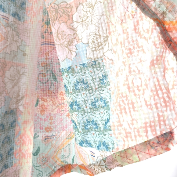 World Market Multi Print Plaid Semi Sheer Kimono OS - Picture 13 of 14